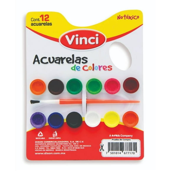 Acuarelas Vinci 12 pzas