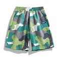 thumbnail image 4 of Pantalones cortos para hombre con estampado floral gráfico, pantalones cortos para hombre para entrenamiento, baloncesto, jogging, deportes, estilo coreano, novedad elegante en tallas XL, 4 of 5