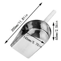 Hot Deal! Silverwear Set Clearance, Miyuadkai Ice Scoop, Ice Scoop for Multi-Purpose Use,Stainless Steel Metal Food Scoop Kitchen Restaurant Bar Party Wedding Ice Machine Heavy Duty, Silver Cubiertos