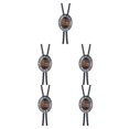 thumbnail image 1 of Minnieouse Bolo Tie para hombres, mujeres, camisa, traje, corbatas, collar con colgante, corbatas para hombres, adornos de cumpleaños, regalo de Piedra de ojo de tigre 5piezas, 1 of 6