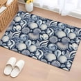 thumbnail image 3 of Summer Watercolor Style Area&nbsp;Rug 2x3ft Ocean Nautilus Conch Shell Non-Slip&nbsp;Washable Square&nbsp;Rugs Soft Felt Indoor Floor Mat for Bedroom Kitchen Living Room Bathroom, 3 of 9
