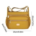 thumbnail image 3 of Large Capacity Women's Crossbody Bag - Stylish Multi Pocket Shoulder Bag for Commuters, Lightweight Oxford Fabric, Adjustable Strap, Ideal for Travel, Shopping, and Daily Use Yellow, 3 of 6