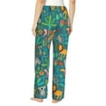 thumbnail image 3 of Goofa Jungle Animals Printed Soft Pajama Pants for Women, Wide Leg Comfy Casual Lounge Yoga Pants-Small, 3 of 9