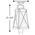 thumbnail image 3 of Progress Lighting, Creighton, 1-Light Outdoor Post Lantern, Black, Clear Water Glass Shade, 3 of 3