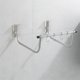 thumbnail image 5 of Estante plegable para lavabo de pared en acero inoxidable | Organizador para bañera y lavabo sin perforación con 4 ganchos | Ahorra espacio, resistente a la oxidación para baño y cocina | Negro o, 5 of 7