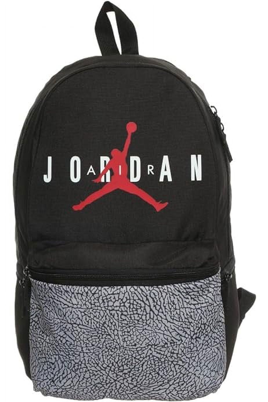 Air Jordan HBR Backpack Black Elephant Print 9A0462 100 Sz Large (11.5" L x 6" D x 17.5" H)