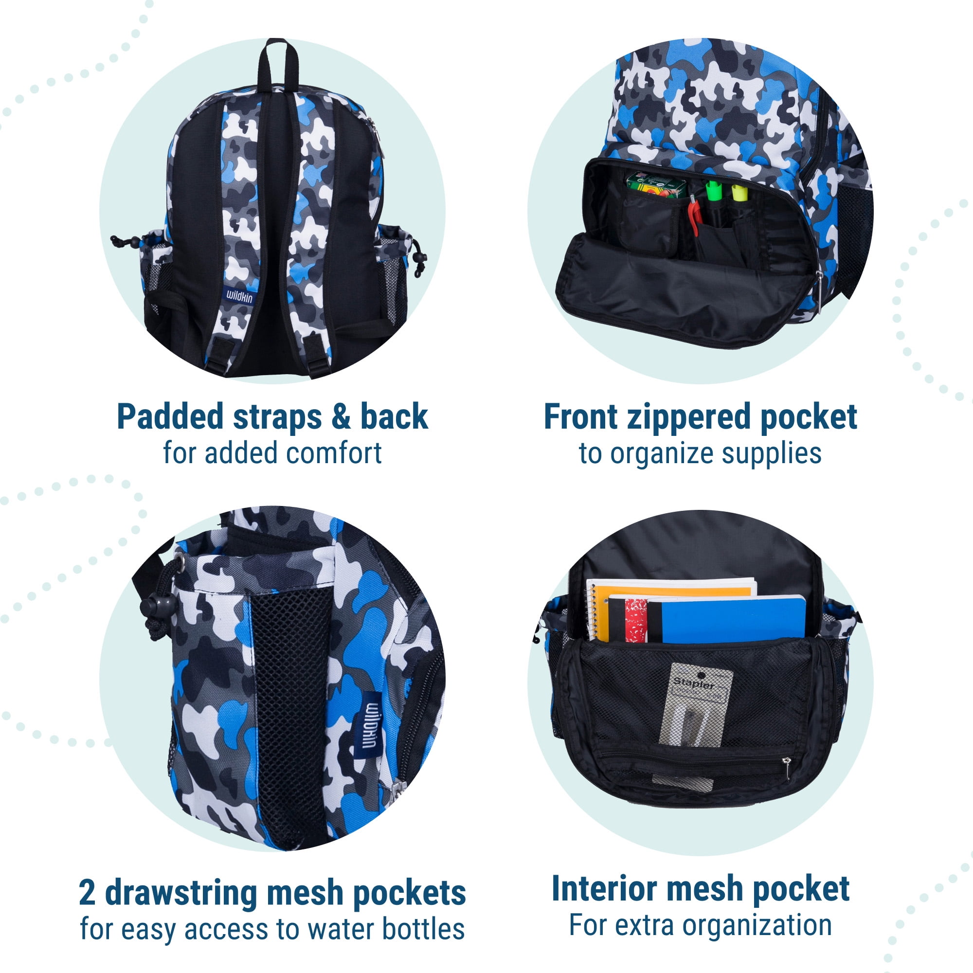 backpacks grey with blue pouch herschel Little America Backpack x Ashley Blue Crosshatch  Illbury + Goose