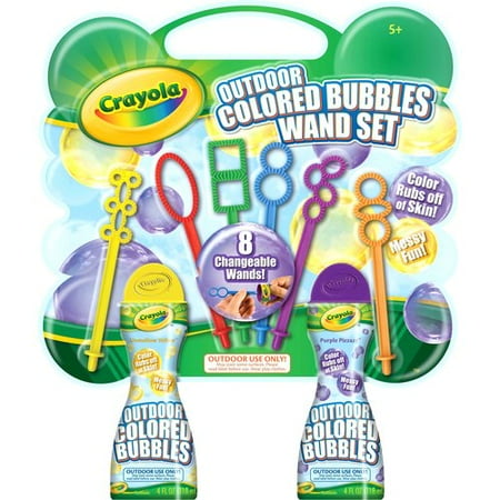 Crayola Outdoor Color Bubbles Wand Set