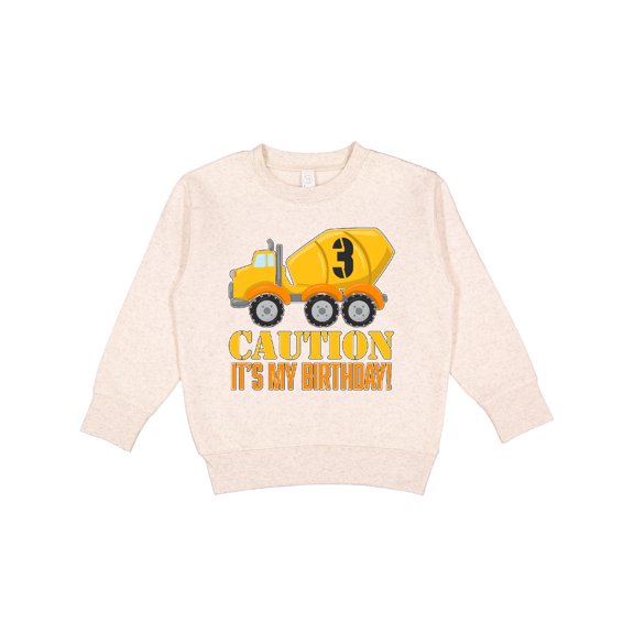 Inktastic 3rd Birthday Construction Truck, Cement Mixer 3 Years Old Toddler Sweatshirt