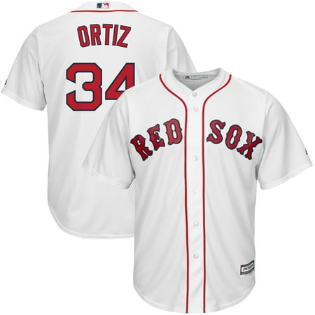 David Ortiz Boston Red Sox Majestic Home Official Cool Base Player