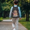 thumbnail image 3 of Pzuqiu Math Capybara Kids Backpack for Back to School Adjustable Padded Straps Large Capacity 17 Inch Elementary Middle School Bookbag for Kids Ages 6-14 Ideal for Daily Use, 3 of 7