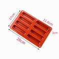 thumbnail image 4 of Rectangular Mold Cereal Bar Mold Finger Mold Silicone Pastry Mold with 8 Cavities Chocolate Mold Non-Stick Mini Cake Mold for Energy Bar Dessert Kitchen Bakery, 4 of 4