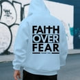 thumbnail image 4 of Christian Hoodies for Men 2025 Faith Over Fear Hoodie Hooded Sweatshirt with Pockets Pullover Hoodie Mens Hoodies, 4 of 7