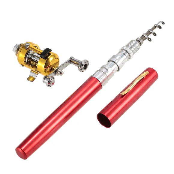 Fishing Rod Reel Combo Kit Set Mini Telescopic Portable Pocket Pen Fishing Rod Pole + Reel Aluminum Alloy Fishing Accessories