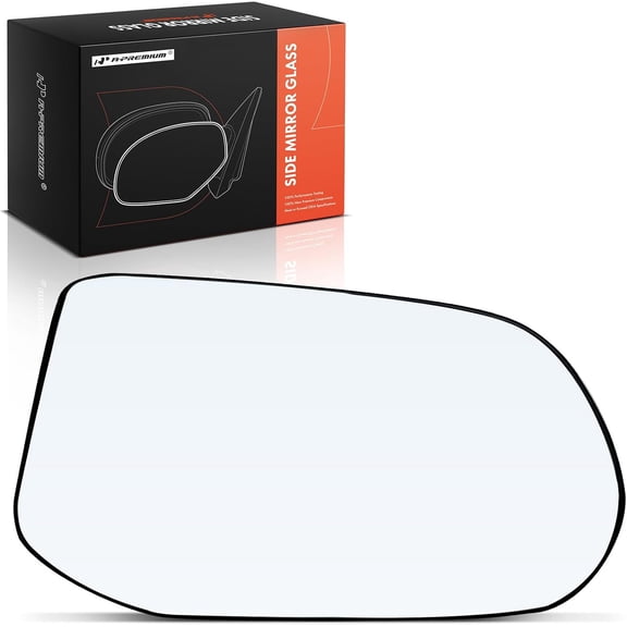 A-Premium Right Passenger Side Non-Heated Mirror Glass with Backing Plate - Compatible with Honda Civic 2006 2007 2008 2009 2010 2011 - Exterior Side View Convex Mirror, Sedan, Replace # 76203SNAA01