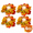Design 3, variant on Fall Candle Rings Thanksgiving Candle Holders Home Decoration Mini Farmhouse Fall Maple Leaf Pumpkin Candle Wreaths Thanksgiving Table Centerpieces for Cabinets Wall Window 4Pcs Design 1