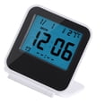 thumbnail image 2 of Reloj despertador de viaje Sincero con temperatura calendario fecha y semana Portátil y plegable blanco, 2 of 10