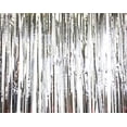 thumbnail image 2 of Pack of 6 Silver Metallic 2-Ply Hanging Fringe Drape Streamer Party Decorations 10', 2 of 2