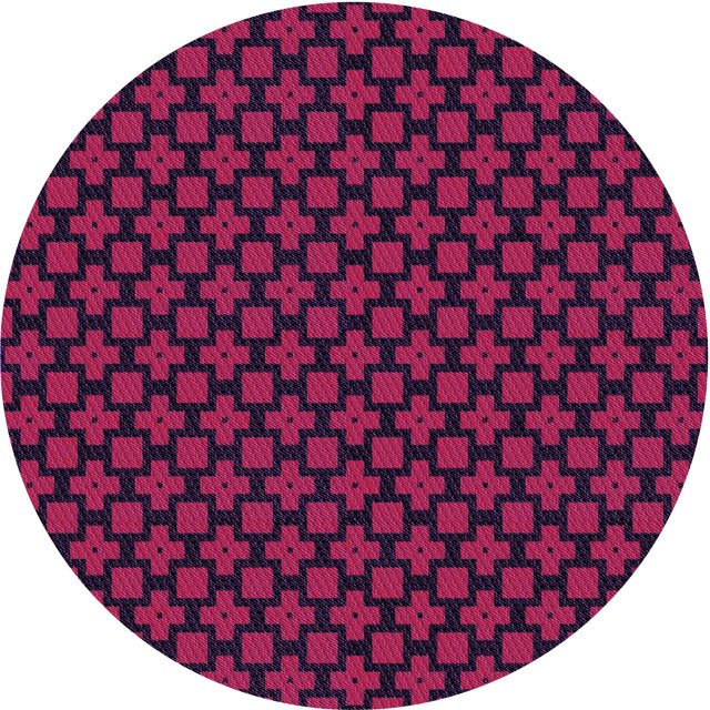 Ahgly Company Tapis Rond Lavable en Machine Intérieur Transitionnel Violet Foncé, 7 Pieds Rond
