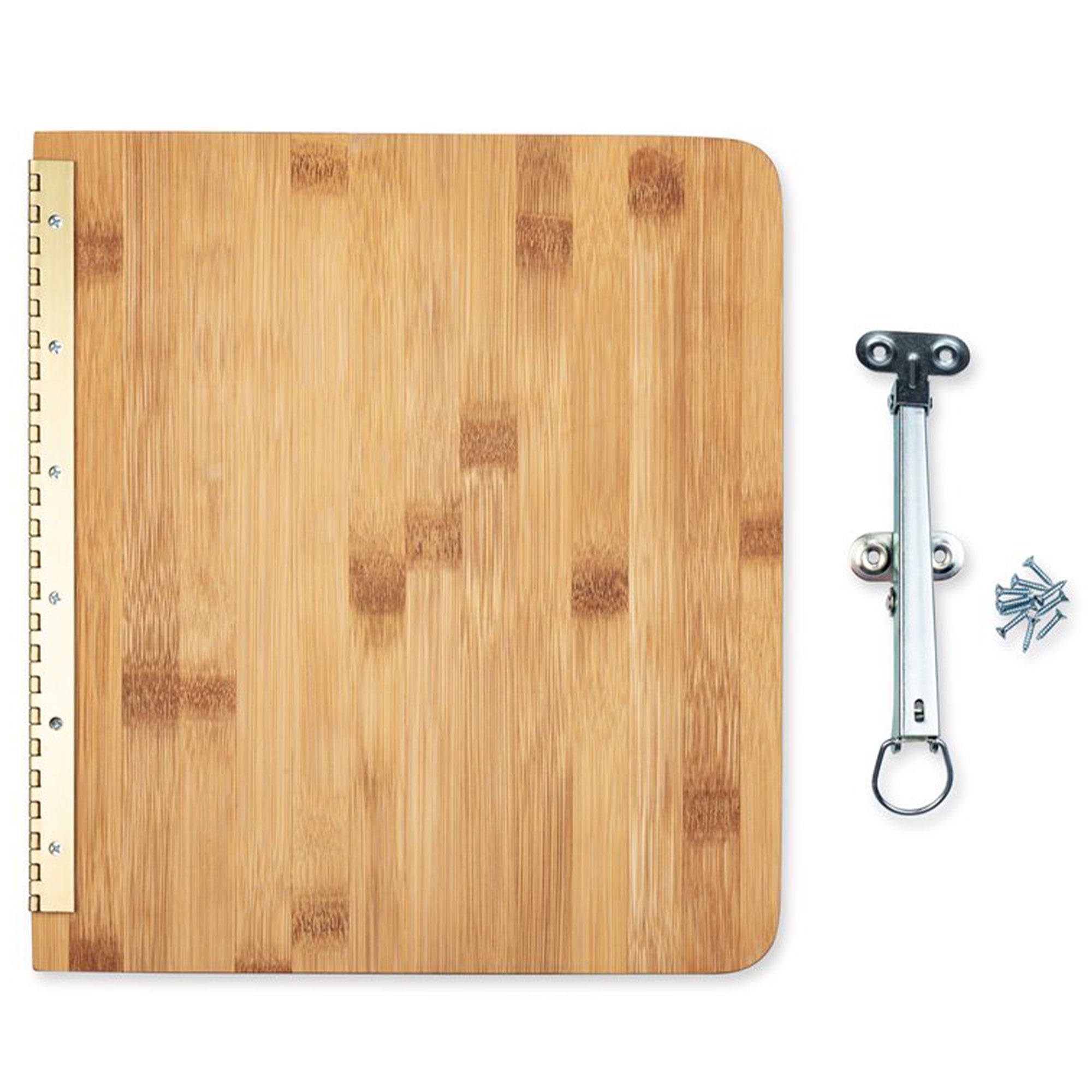 Camco Bamboo Accents Camper/RV Countertop Extension | Designed with Food-Safe Bamboo & Adds 12 Extra Inches of Countertop Space | Mounts with Metal Drop-Leaf Table Brace (43423)