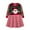 Red, variant on Tisuna Christmas Toddler Girls Sweater Dress Cartoon Print Long Sleeve Crew Neck Dresses Fashion Leisure Autumn Winter Girls Pullover Clothes Red Size 1-2 Years