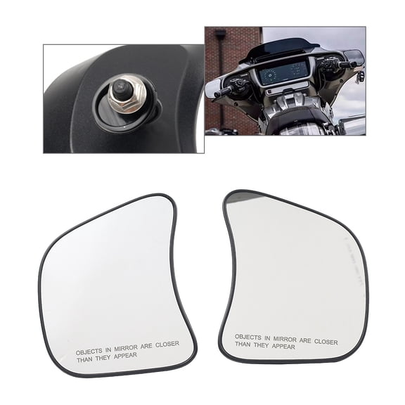 NS 1 Pair Side Fairing Mount Rearview Mirror Rear View Fairing Mirror Black for Touring CVO Street Glide 23-24