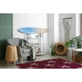 thumbnail image 3 of 4' x 6' Simply Daisy Starfish Beach Style Chenille Area Rug, Maroon Red, 3 of 4