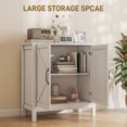 thumbnail image 4 of HOMCOM Armoire de Rangement, Buffet Bahut avec Tablette Réglable, Blanc, 4 of 9