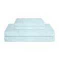 thumbnail image 2 of 310 Thread Count, 100% Organic Cotton, Cooling Comfort, 21" Deep Pocket, Wrinkle-resistant, Media Storage, Super Sheet Set, Full, Blue, 2 of 4