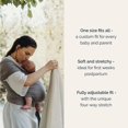 thumbnail image 4 of Portabebés recién nacido a niño pequeño - Portabebés elástico - Portabebés - Portabebés con manos libres - Portabebés con portabebés - (Gris), 4 of 5