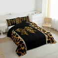 thumbnail image 4 of Feelyou Leopard Print Bowknot Bedding Comforter Set, Brown Cheetah Polkadots Twin Comforter Sets, Teens Kids Boys Girls Reversible Bedding Set, Ultra Soft Bedroom Decor, 2 Pieces, 4 of 9