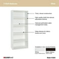 ClosetMaid Bookshelf with 5 Adjustable Shelves & Closed Back Panel