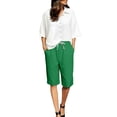 thumbnail image 4 of DuoJiaJ Womens Shorts, Drawstring Elastic Waist Summer Casual Bottoms Green XXL, 4 of 7