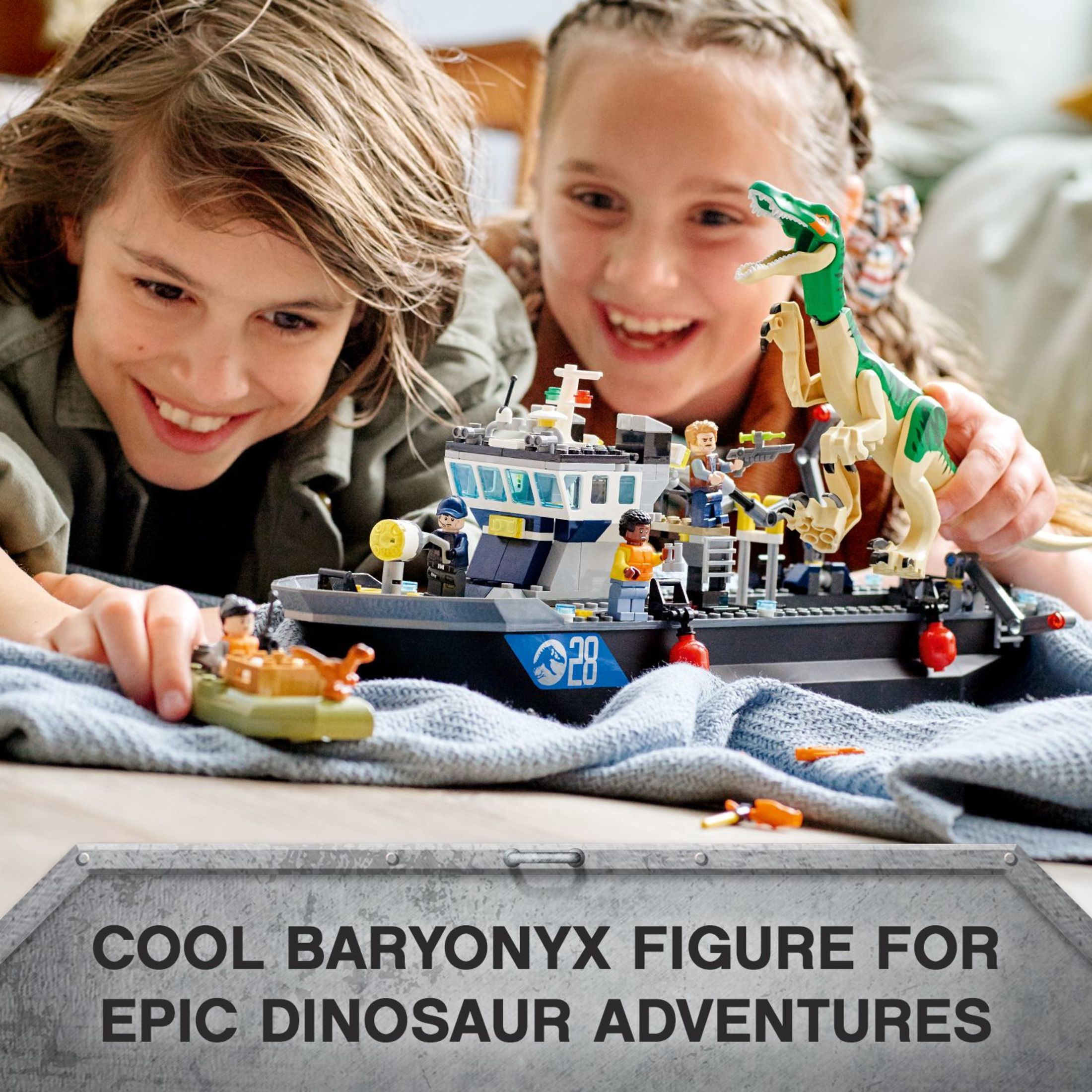 LEGO Jurassic World Baryonyx Dinosaur Boat Escape 76942 Building Toy Playset (308 Pieces) - image 4 of 8
