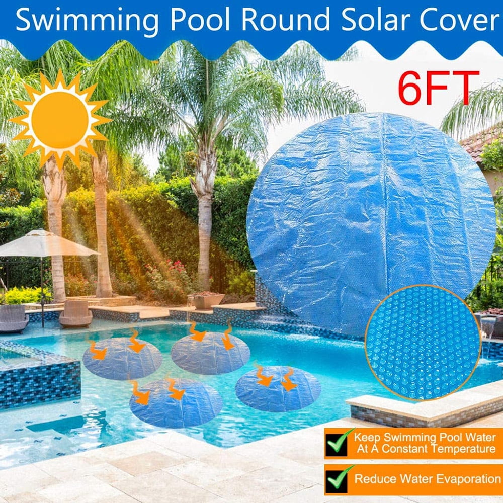 Round Solar Pool Cover Protector 4/5/6/8ft,Above Ground Swimming Pool
