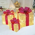 thumbnail image 7 of Vikakiooze Lighted Gift Boxes Christmas Light Up Gift Boxes For Christmas Decorations Three Different Size Of Gift Box Decor With LED Color Changing And Flash String Lights Xmas Indoor Christmas Gifts, 7 of 7