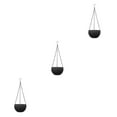 thumbnail image 1 of relayinert 2pcs Plastic Removable Hanging Chain Convenient Flower Pot For Easy Installation And Movement Black 3Set, 1 of 6