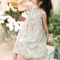 thumbnail image 5 of Ruyang Toddler Girls Hawaiian Sundress Crewneck Cute Flower Printed Jumper Skirts Summer Beach Vacation Tank Dresses, 5 of 8