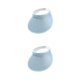thumbnail image 4 of Guardurnaity Sombreros para el sol Moda de verano Gorras con clip Visera de lino Gorros de béisbol Ala ancha Casual Top vacío Color sólido al azul claro 2piezas, 4 of 6