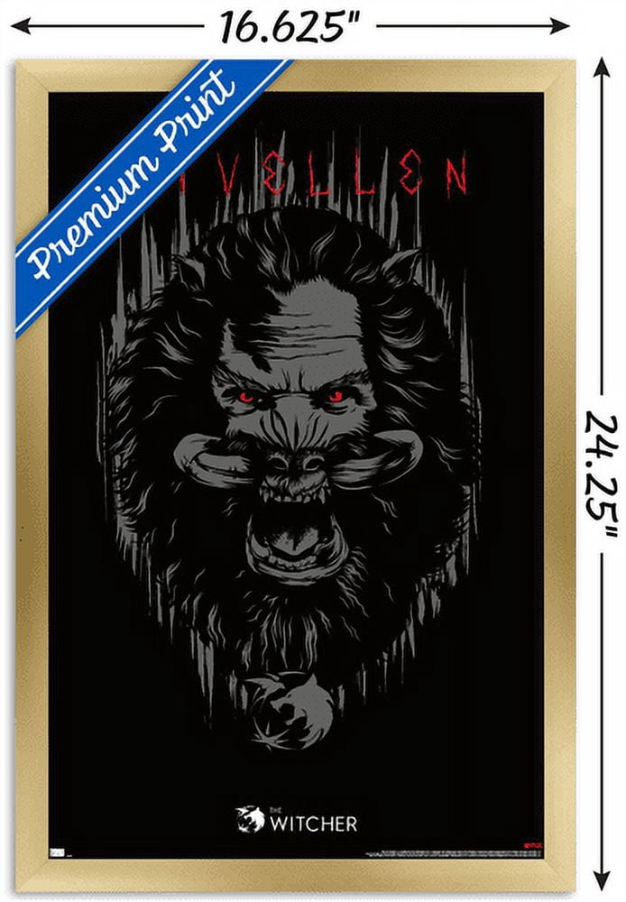 Netflix The Witcher Season 2 - Nivellen Wall Poster, 14.725" x 22.375", Framed