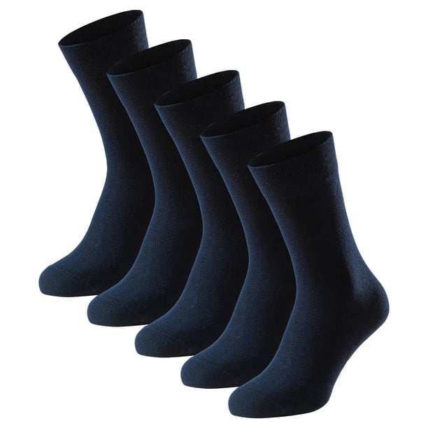 SCHIESSER Calcetines para hombre, paquete de 5 - «Bluebird», mezcla de algodón, lisos/estampados Azul 43-46