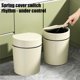 thumbnail image 5 of RKSTN trash can Plastic Garbage Container Bin With Press Top Lid, White,Beige,Gray,Plastic Garbage Bin,Wastebasket For Home,Kitchen,Bathroom,Garage, 5 of 8
