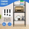 thumbnail image 7 of BestOffice Adjustable Storage Shelves Metal Storage Shelf fo adults(Black, 16.7L×11.8W×63.6H), 7 of 7
