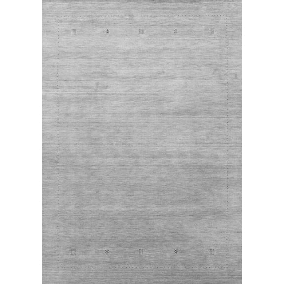 Ahgly Company Indoor Rectangle Abstract Gray Contemporary Area Rugs, 2' x 4'