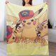 thumbnail image 4 of Manta tamaño queen P-ikachu, regalos para niñas y niños, súper suave, liviana, acogedora, manta de franela de felpa, decoración de cama, sofá, todas las estaciones, 40 x 50 pulgadas, 4 of 7