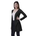 thumbnail image 3 of Moomaya Women Full Sleeve Shrug Open Front Long Pocket Cardigan Lightweight knit, 3 of 7