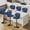 Blue, variant on Bar Stools Set of 6, Adjustable Swivel Bar Chairs with 360° Rotation, Padded Counter Stools with Back and Footrest for Kitchen Island, Bistro, Cafe, and Home Use Black