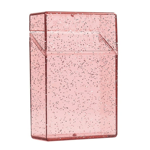 cute cigarette cases HEVIRGO Cigarette Case Shining Clear Appearance Plastic Portable Cigarettes  Box for Smoker