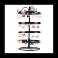 thumbnail image 1 of Wrought Iron Four-Story Rotating Jewelry Rack Jewelry Rack Earring Earring Bracelet Display Rack Black,1 x Jewelry Display Stand,Black, 1 of 6