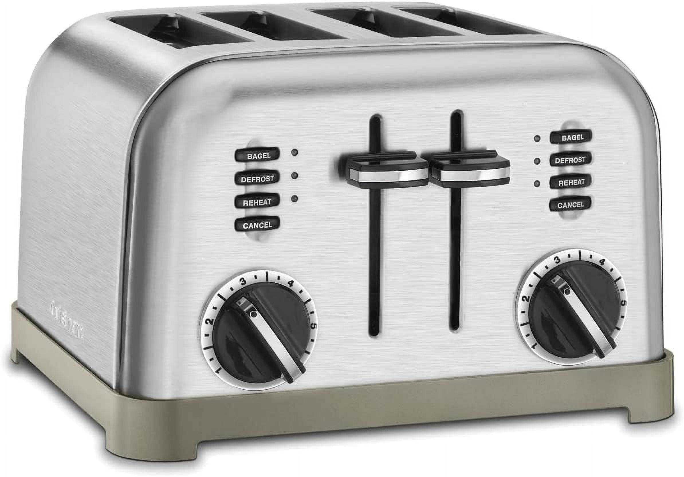 Restored Cuisinart CPT-14WMFR Stainless Steel 4-Slice Toaster (Refurbished)